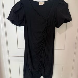 Nation Los Angeles Elegant Black Ruched Top